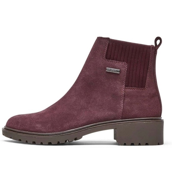 NEW Rockport Ryleigh‎ Grace Waterproof Ankle Boots Chelsea Style Plum Size 7 1/2 - Picture 12 of 13